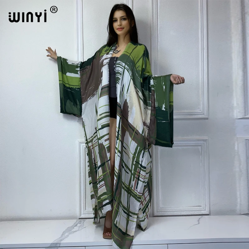 WINYI summer outfit Make old tie-dyed cardigan Beach Wear Swim Suit Cover Up Elegant Holiday fashion Kimono autumn open abaya