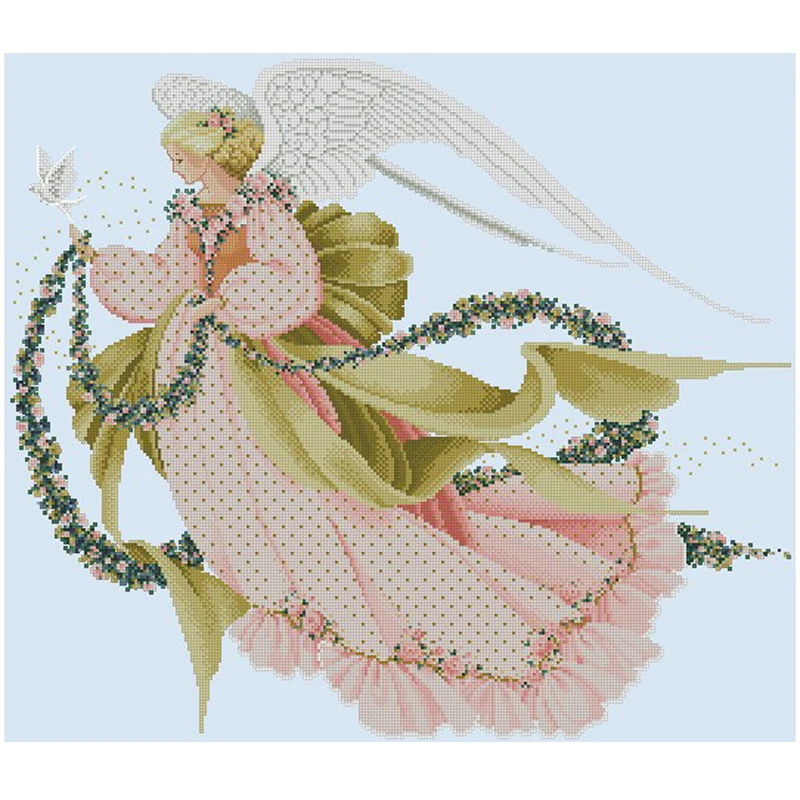 Gold Collection Counted Cross Stitch Kit Angel Of Summer Fairy Goddess With Bird Dove