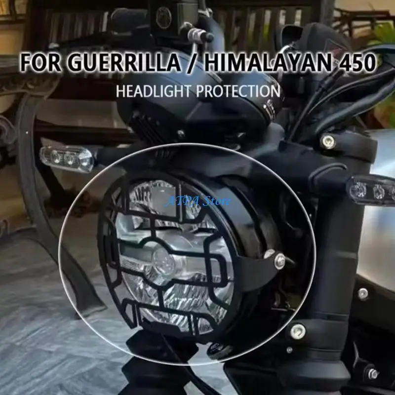 

U13C Motorcycle Headlight Reinforcement Mesh Guard Rustproof Metal Frame for All Terr