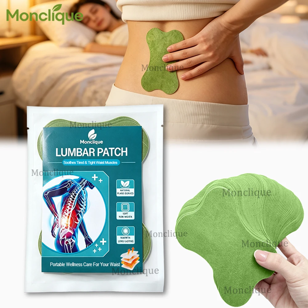 12/72PCS Wormwood Lumbar Patch Portable Breathable Support Pad Lumbar Care Patch Soothing Relax Muscles Daily Warm Stickers