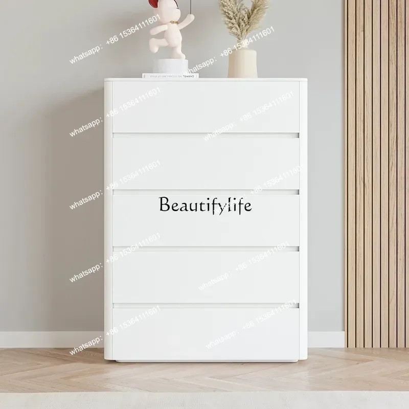 

yj5 White solid wood painted chest of drawers