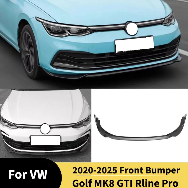 

For VW Golf MK8 GTI Rline Pro 2020 2021 2022-2025 Car Front Bumper Splitter Lip Front Blade Diffuser Automobiles Body kit Tuning