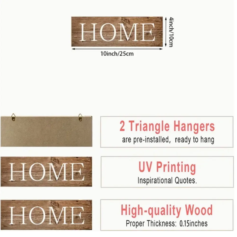الشعور بالعودة إلى المنزل رسائل تسجيل نمط ريفي مضحك جدار خشبي زخرفة شخصية الإنجليزية رسالة معلقة المجلس
