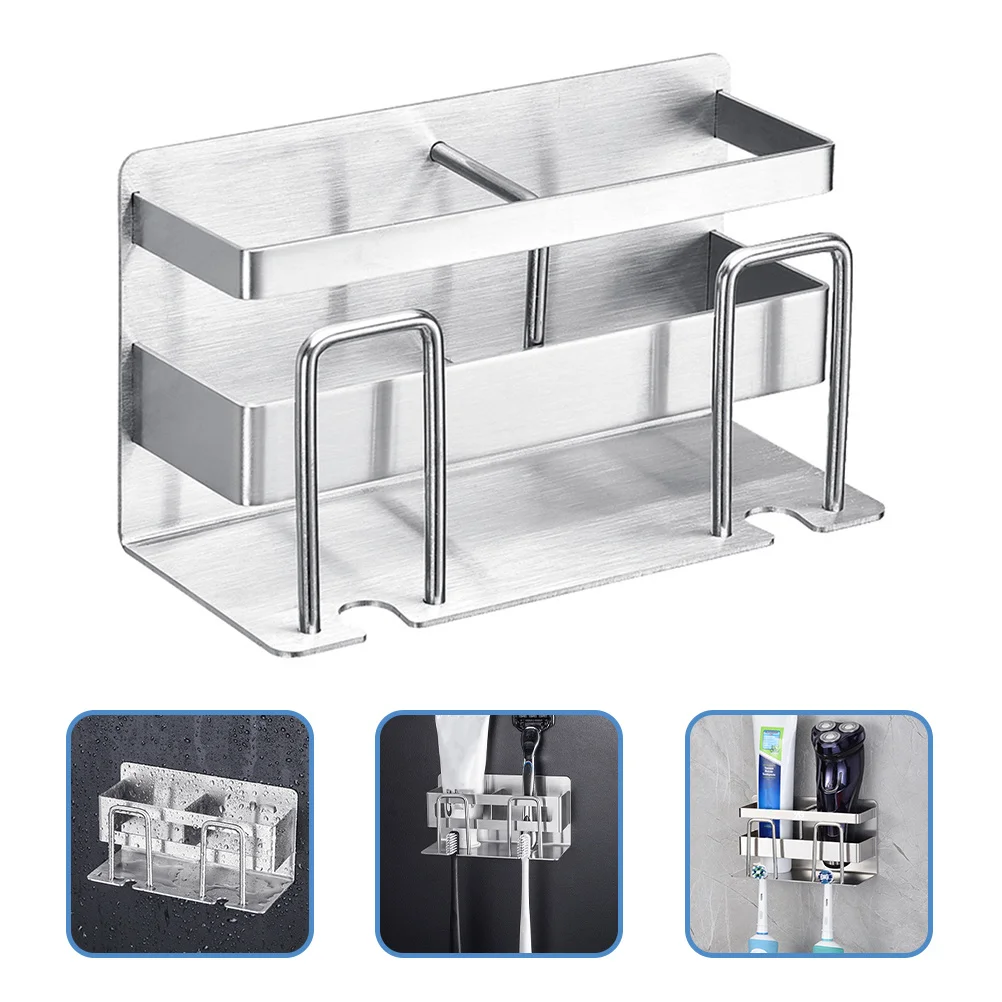 

Premium Stainless Steel Toothbrush Holder Wall Mounted Bathroom Organizer with Drainage Design for Efficient Drying Storage