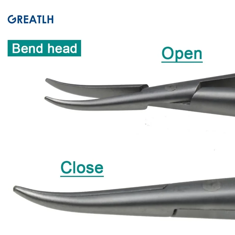 12.5cm-18cm with Lock Castroviejo Needle Holders Straight Curved Tip Stainless Steel Ophthalmic Instrument