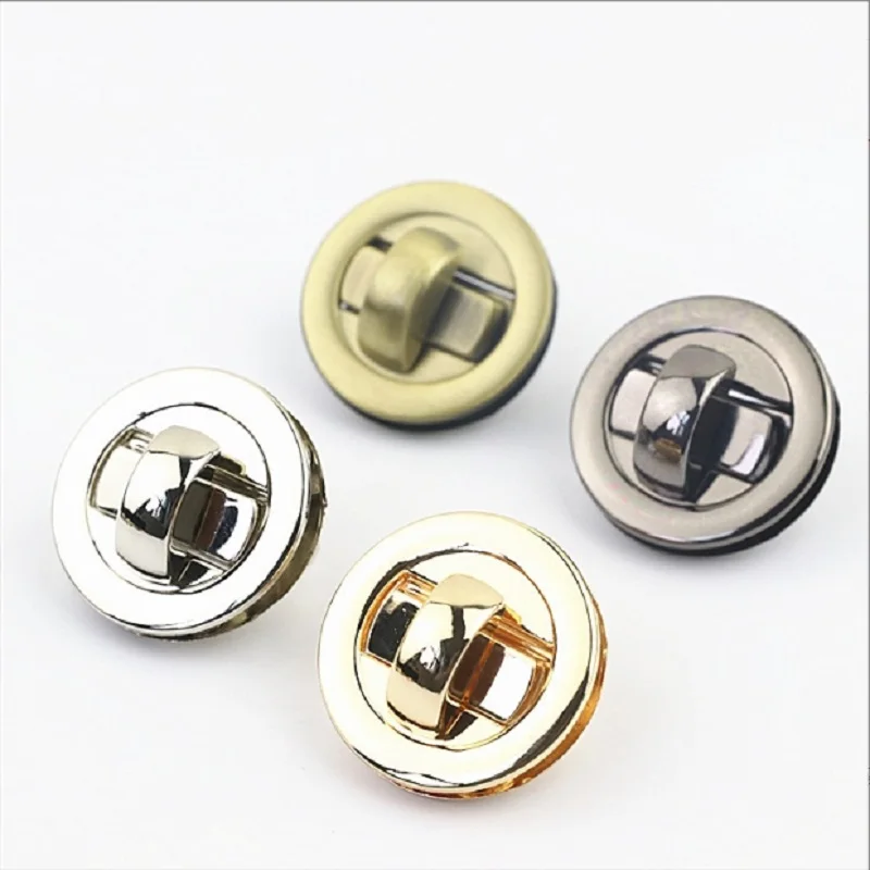 

(10pcs/lot) Luggage Handbag Hardware accessories Bag Round die cast twist lock Insert lock handbag latch