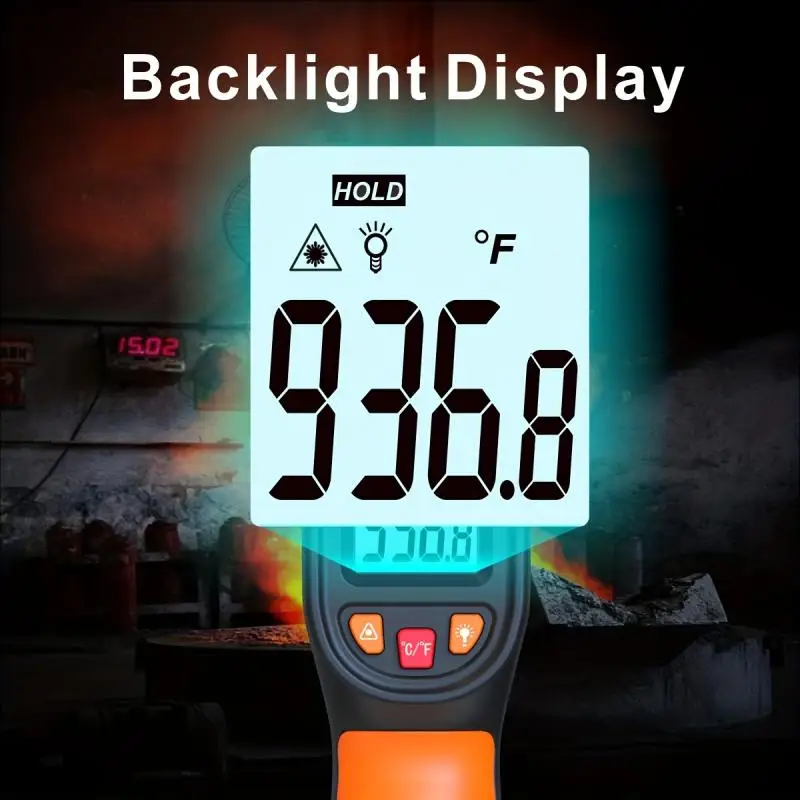 Infrared Thermometer Gun Handheld Heat Temperature Gun For Cooking Tester Pizza Oven Grill & Engine - Laser Surface Temp