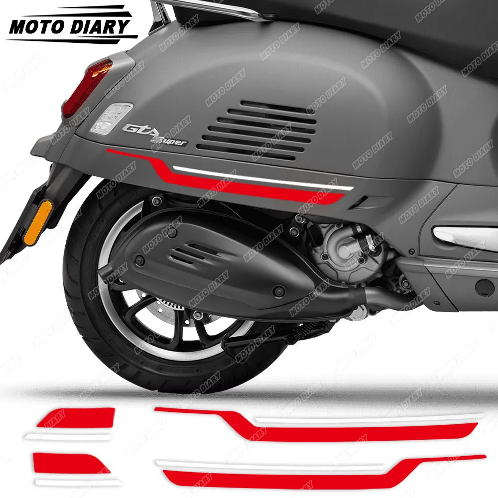 For Vespa GTS 125 250 300 Super GTV 250 GTV 300 GTS250 GTS300 GTV300 GTV300 Scooter Sticker Set Side Body Decals Waterproof