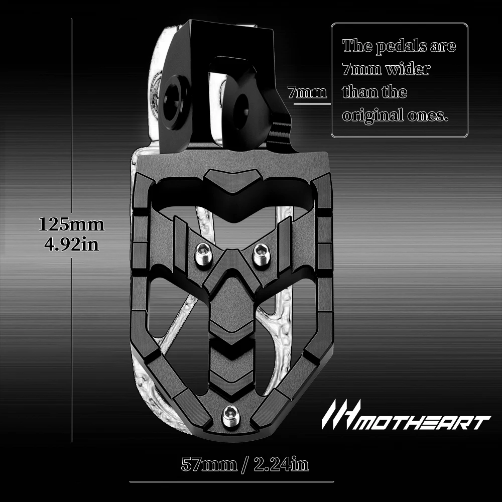 Motorcycle Offset Extender Foot Pegs For TE300i 2018-2023 TX300i 2020-2023 TE300/TX300/FX300 2017-2023 Accessories (Black)