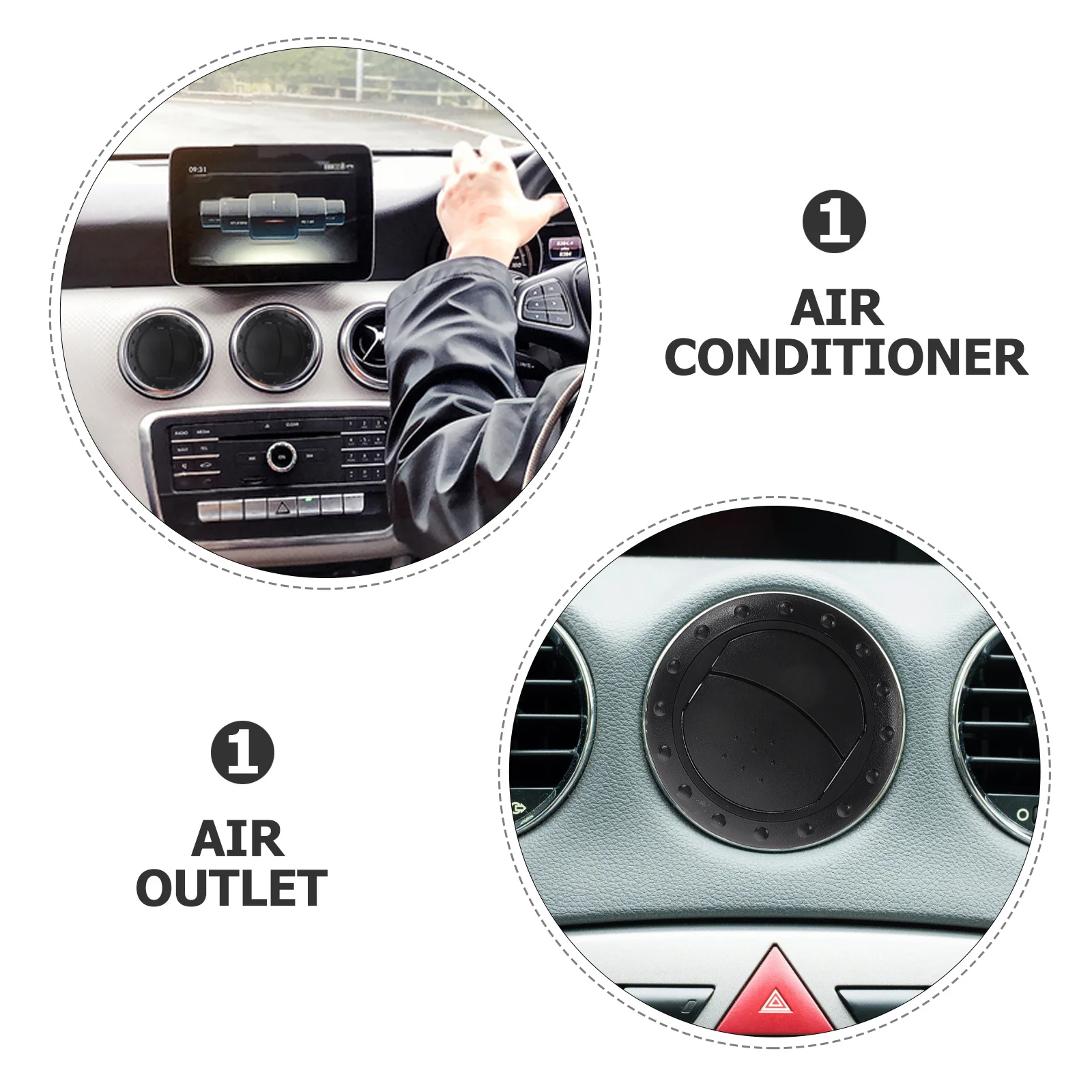 4 قطعة Rv تكييف الهواء منفذ مصبغة مستديرة Abs المواد العالمي صالح لل المنازل المتنقلة الحافلات سقف السيارة غطاء فتحة التهوية متعددة