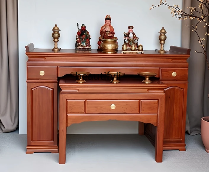 

Solid wood table, Shentai cabinet household new Chinese Zhongtang incense case table, simple tribute table