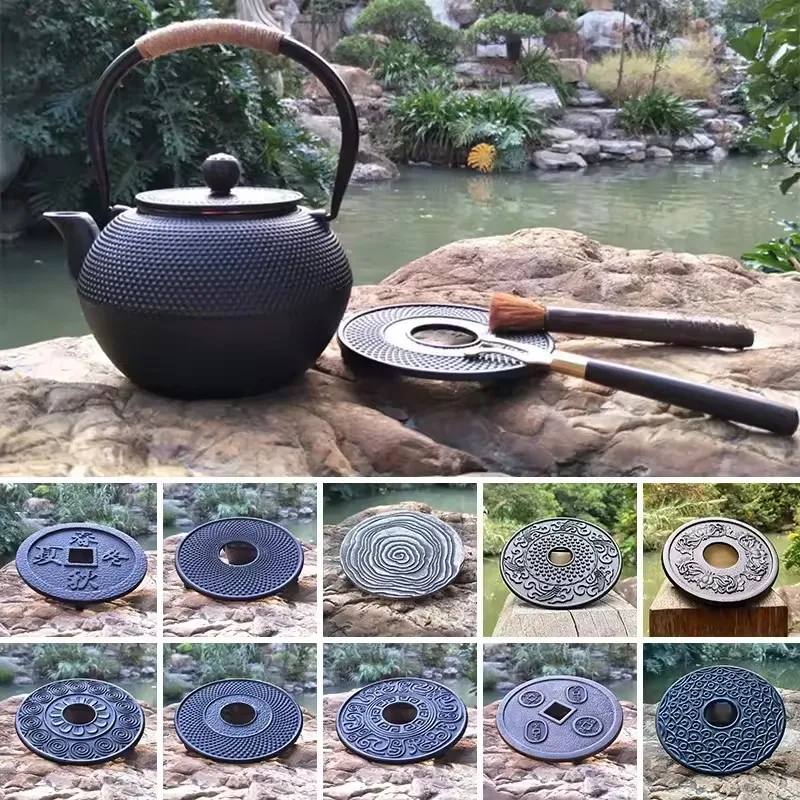 

Japanese Style Vintage Cast Iron Teapot Trivets Heat Insulation Tea Tray Tea Pot Base Anti-scald Cast Iron Teapot Coaster