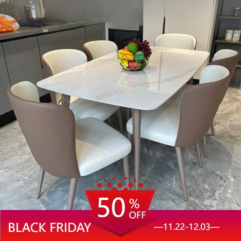 

Restaurant Tables Dinning Sets Dining Table Slate Cafe Designer Modern Multifunction Home Furniture Kitchen Bwrdd Elegant Home