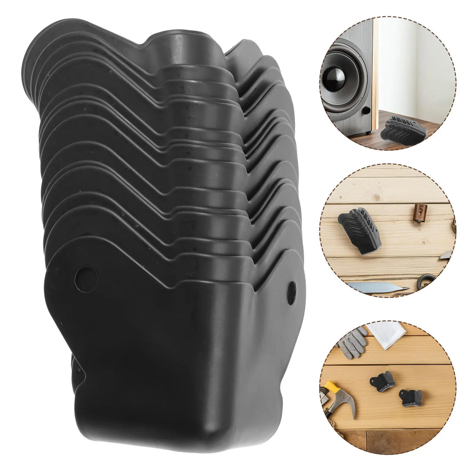 

20Pcs Speaker Corner Guard Iron Wrap Corner Cover Heavy-Duty Anti-Collision Protection for Stage Staff Furniture Cabinets Doors