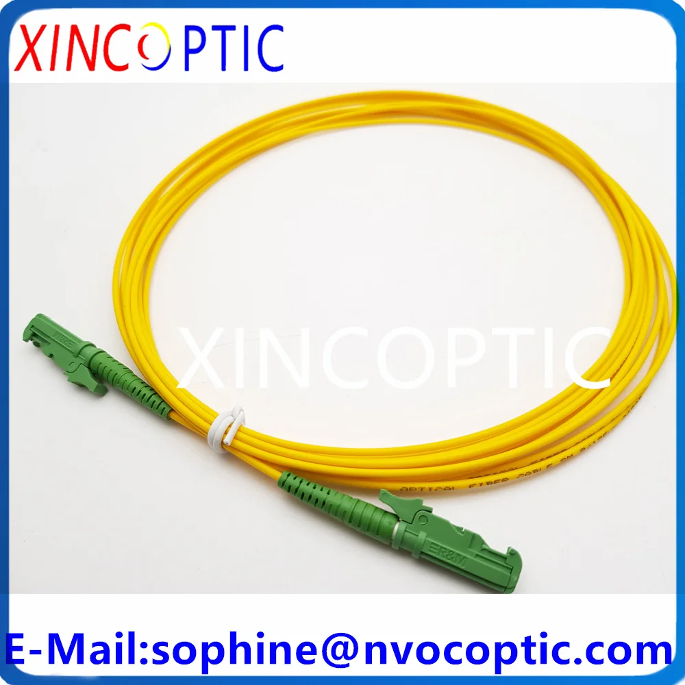 10Pcs Single Mode Simplex 1Core G652D E2000APC-E2K/APC 2.0mm 5M Yellow LSZH Fiber Optic Patch Cord/Leads Cable Connector