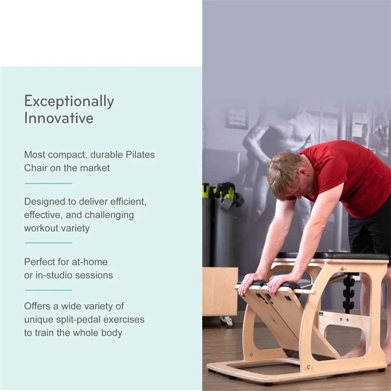 معدات تدريب بيلاتيس لكامل الجسم، التحكم في توازن الجسم، كرسي بيلاتيس EXO للمنزل في صالة الألعاب الرياضية أو الاستوديو #6