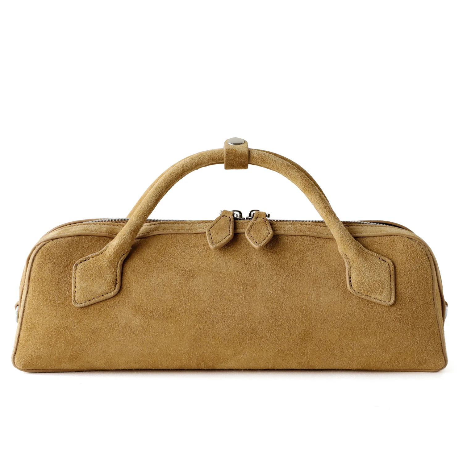 

Suede Women's Sausage Bag 2025 Autumn New Niche Design Vintage Frosted Cowhide One-Shoulder Crossbody Bag Fashion Handbag