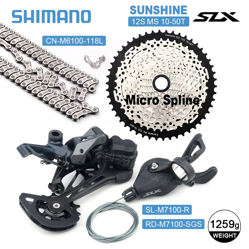 シマノslx M7100 mtb 12 sグループセットシフM6100カセット51t ms hg