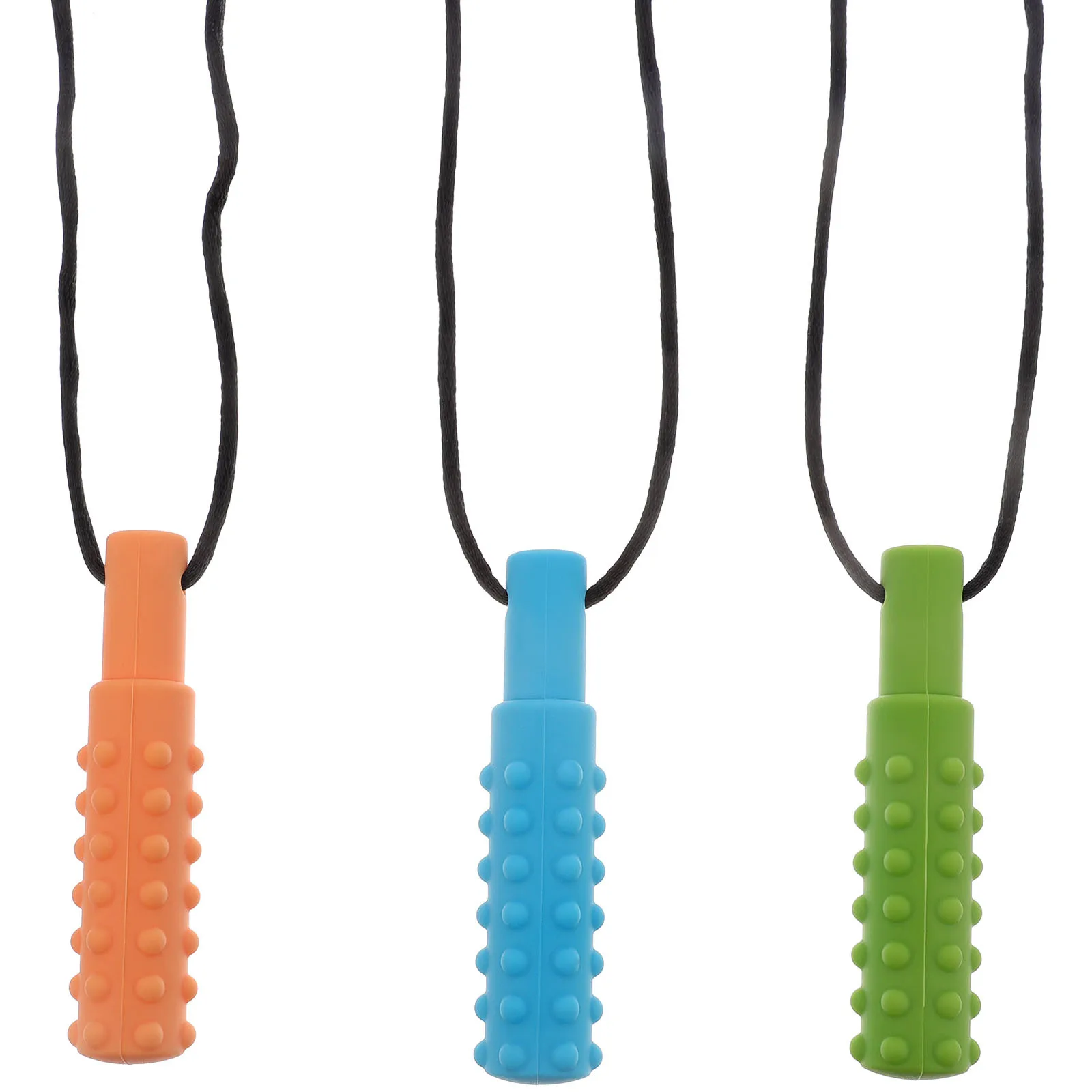 3pcs Children Chewable Silicone Necklace Baby Teething For Sore Gums Relief Infant Chewing Nursing Gift Toddler Teether
