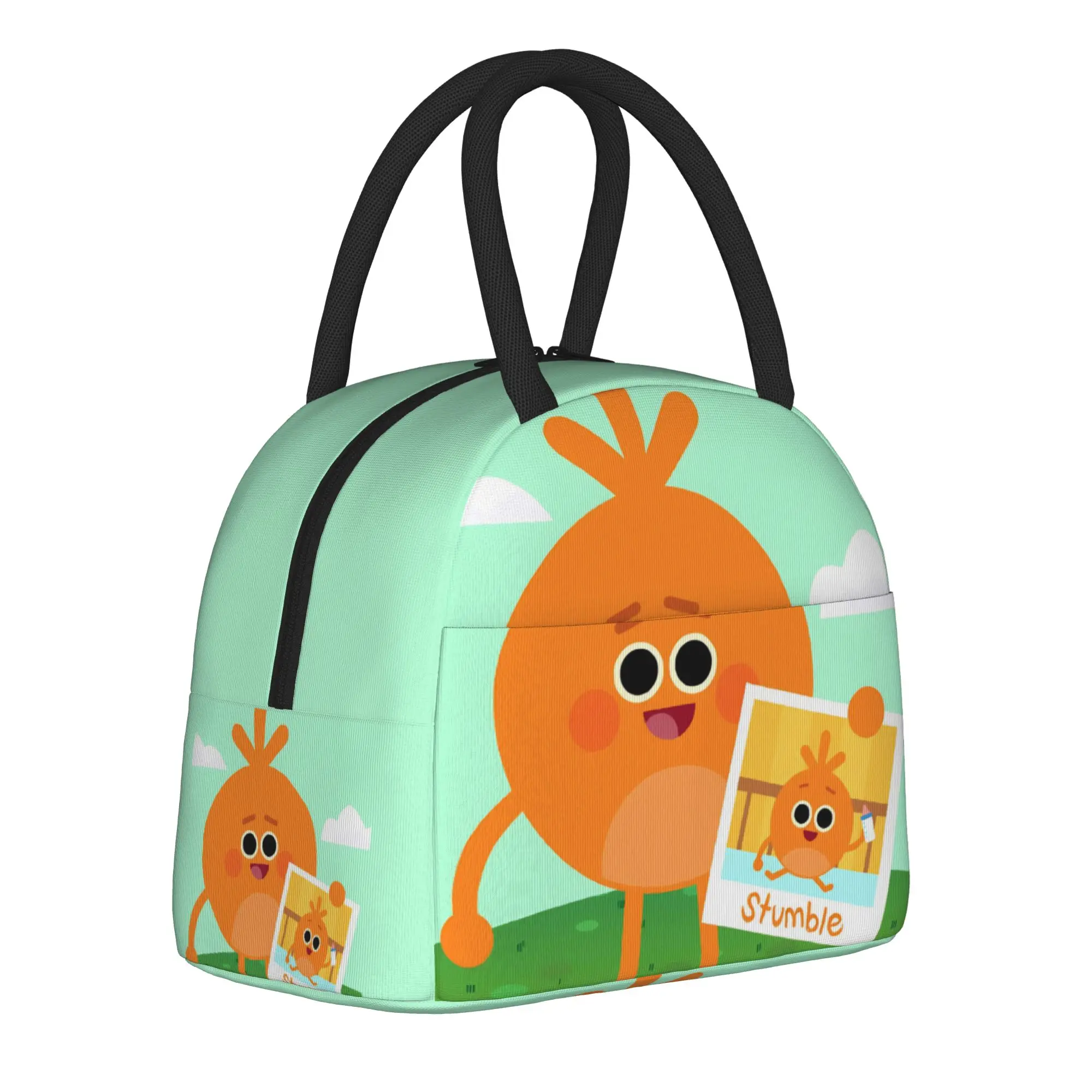 Bumbles Educational Cartoon Nums Insulated Lunch Tote Bag for Outdoor Stumble Reusable Cooler Thermal Large Capacity Food Bag