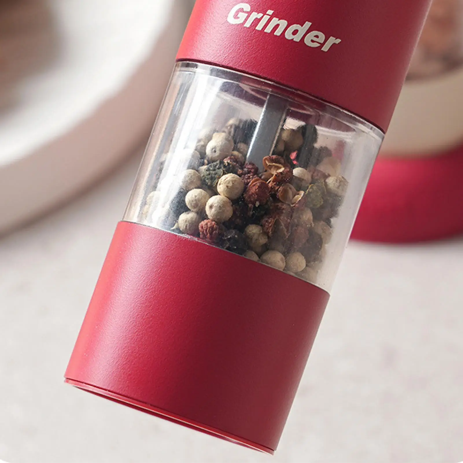 

Electric Mill Pepper And Salt Grinder Adjustable Coarseness Spices Grinder Barbecue Seasoning Mill Gadget Kitchen Cooking Tool