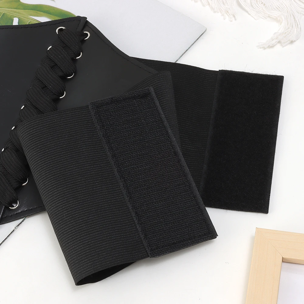 Cinto elástico largo preto para mulheres, cinto decorativo elegante, design simples de velcro, cinto de combinação, 1pc
