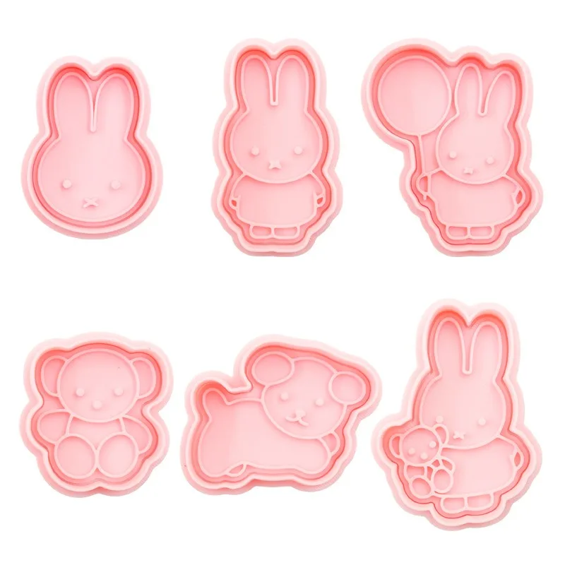 Miffy Series Cartoon Cookie Mold Cute DIY Simulation Biscuit Printing Mold Non Stick Easy to Use Creative Kitchen Baking Tool view 5