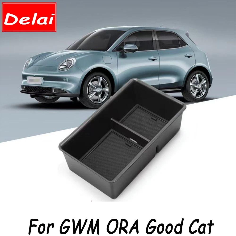 

For GWM ORA Good Cat 2023 Car Center Console Organizer Storage Interior Armrest Storage Box Auto Accessories