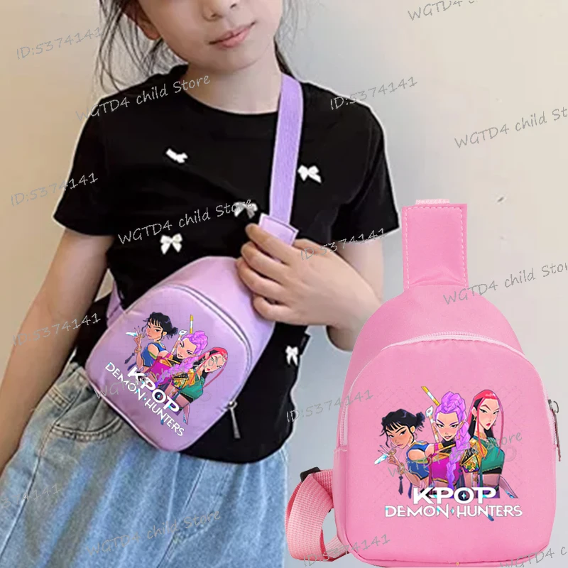 

Fashion Casual Children's Chest Bag KPop Demon Hunters Kids Messenger Bags Baby Shoulder Bag Funny for Girl Mini Crossbody Bags