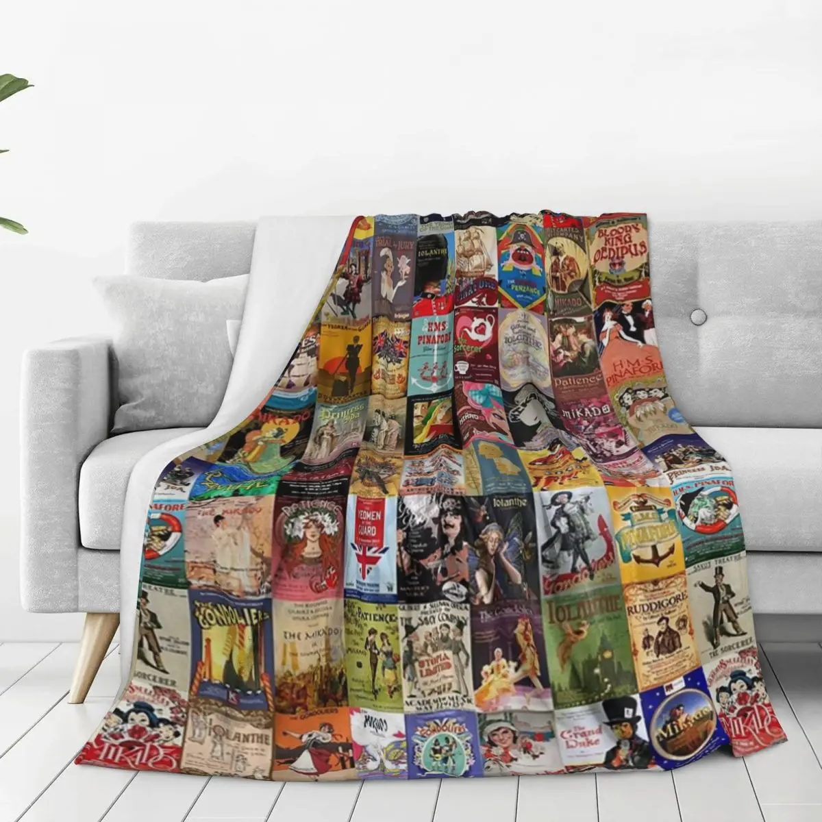 Gilbert And Sullivan Opera Posters Blankets Flannel Warm Sofa Throw Blankets For Home Bedroom Travel Throws Bedspread Quilt