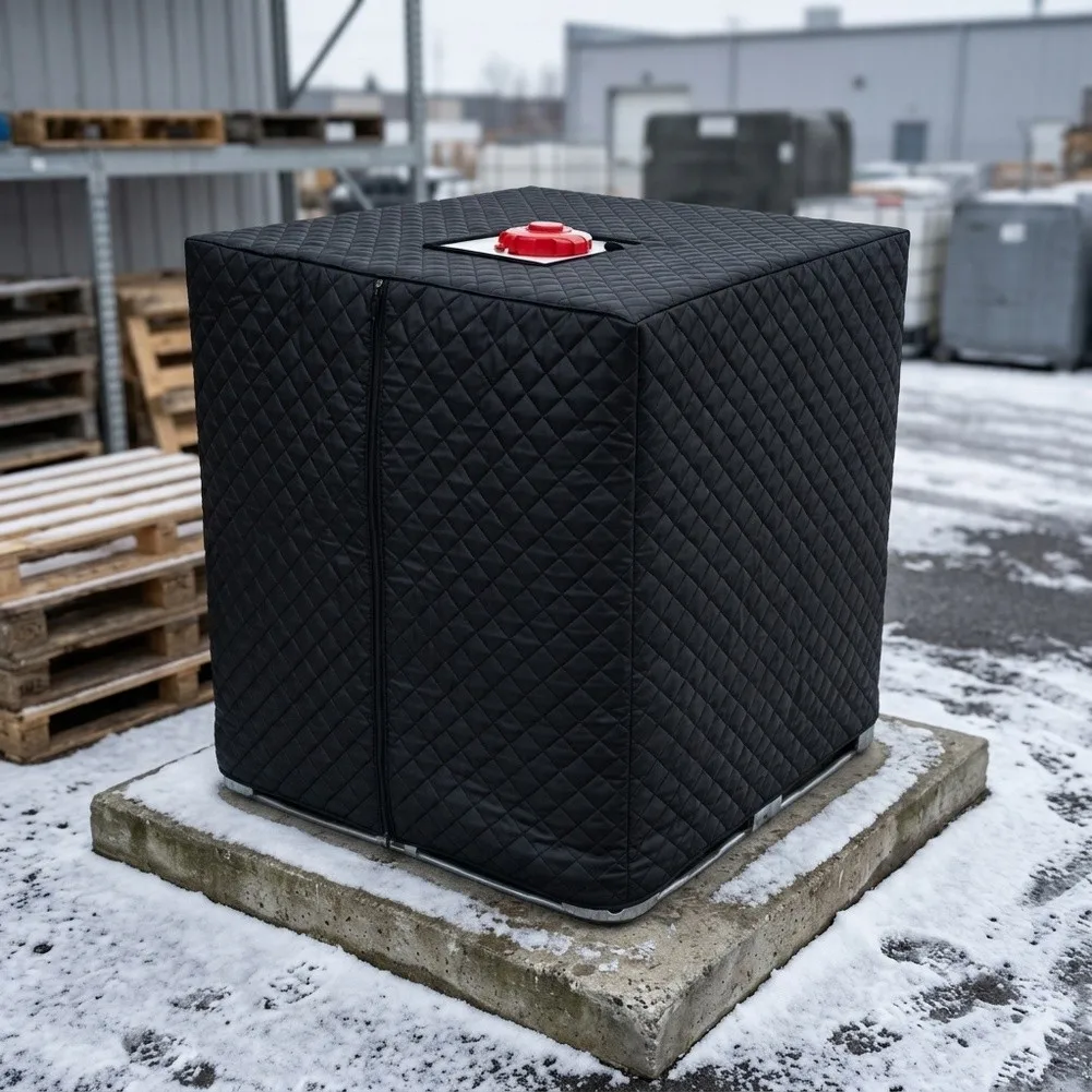 1000L Tank Cover Quilted Protective Cover For Cold-season Outdoor Use Zipper Opening Design Temperature Barrier