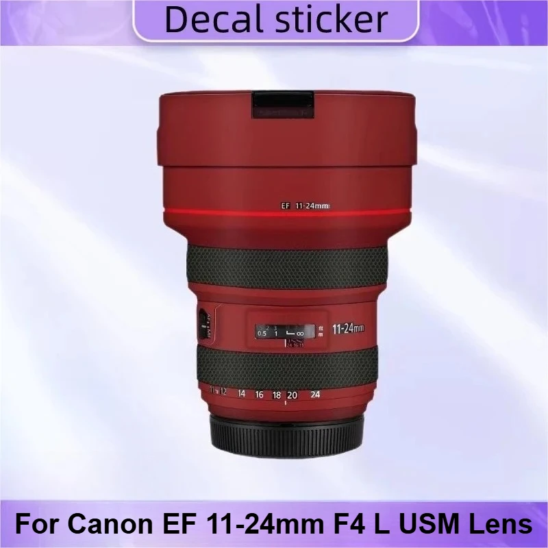 Защитная пленка-наклейка для объектива Canon EF 11-24mm F4 L USM, виниловая пленка-деколь, защита от царапин, покрытие F/4 EF11-24