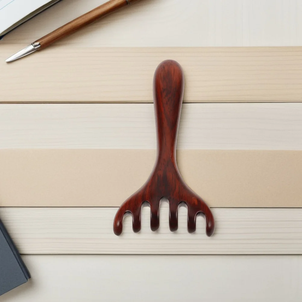 

2Pcs Long Handle Massage Comb Wooden Six Claw Scalp Massager for Head Foot Back Relaxation Natural Wood Handheld Tool for Home