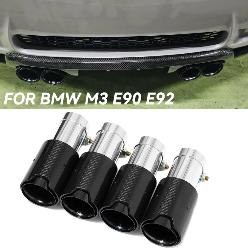 4pcs/lot Exhaust Tip For BMW M3 E9x E90 E92 E93 M PERFORMANCE 80MM EXHAUST TIPS 190mm Muffler Tip Tailpipe Nozzle