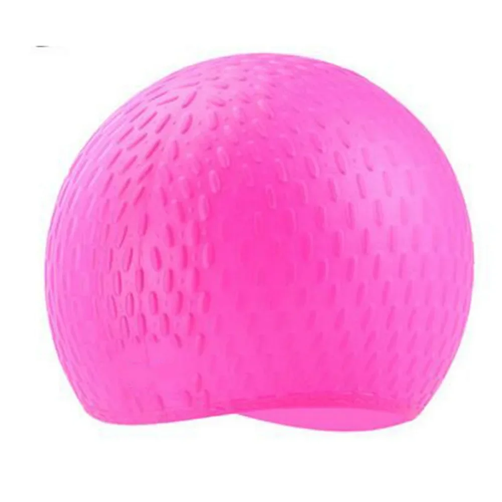 1 Pc Swim Pool Cap Tear-resistant Swimming Hat Eco-friendly Water Drop Design Comfortable Long Hair Ear Protection Swimming Cap