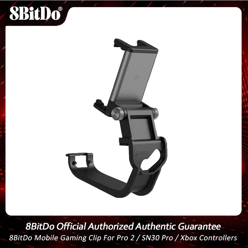 8BitDo Mobile Phone Holder Gaming Clip Stand for Xbox&Xbox Elite,Pro 2, SN30 Pro,Ultimate 2 Wireless Controllers Gamepad Handle