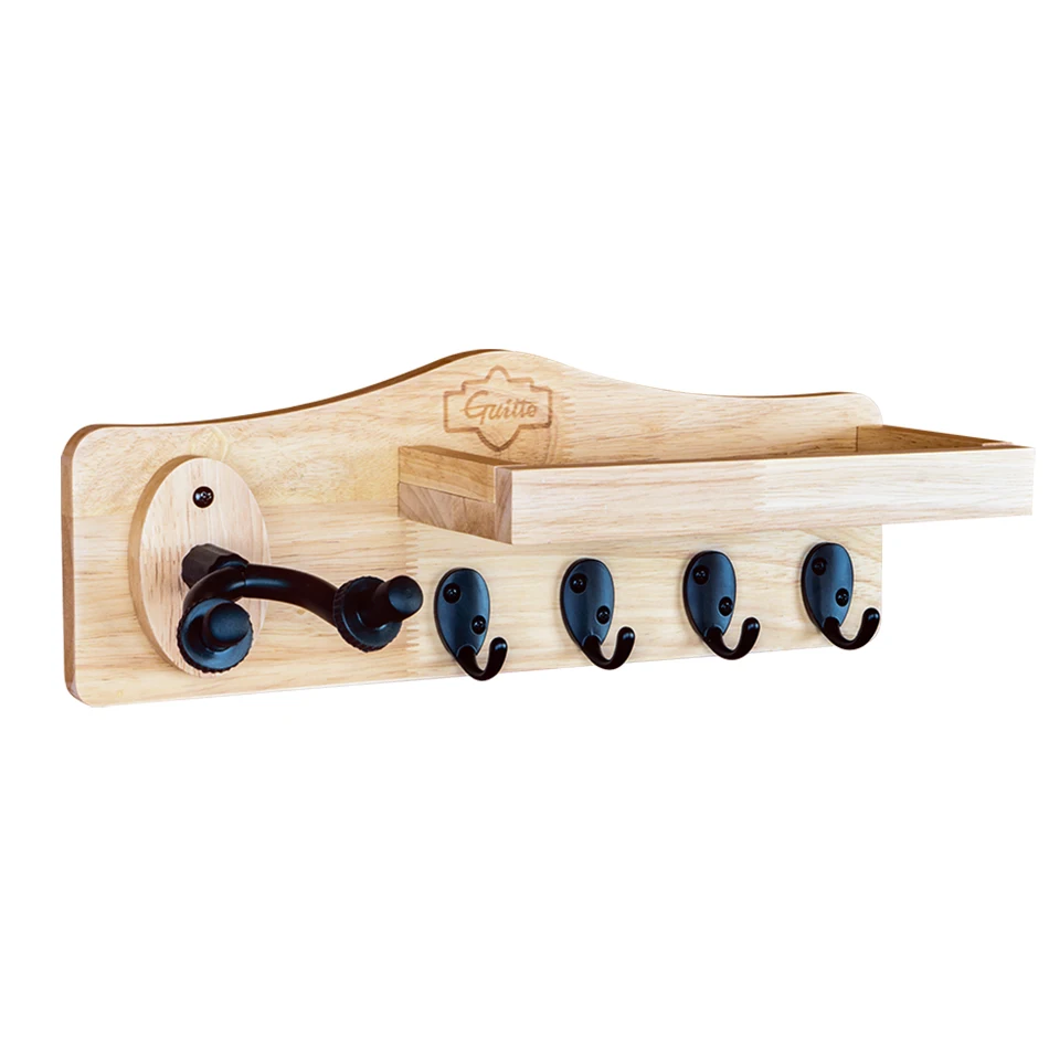 Multifunctional guitar hanger Wooden Wall Mount Hook suitable for electric guitar,acoustric guitar,ukulele and violin