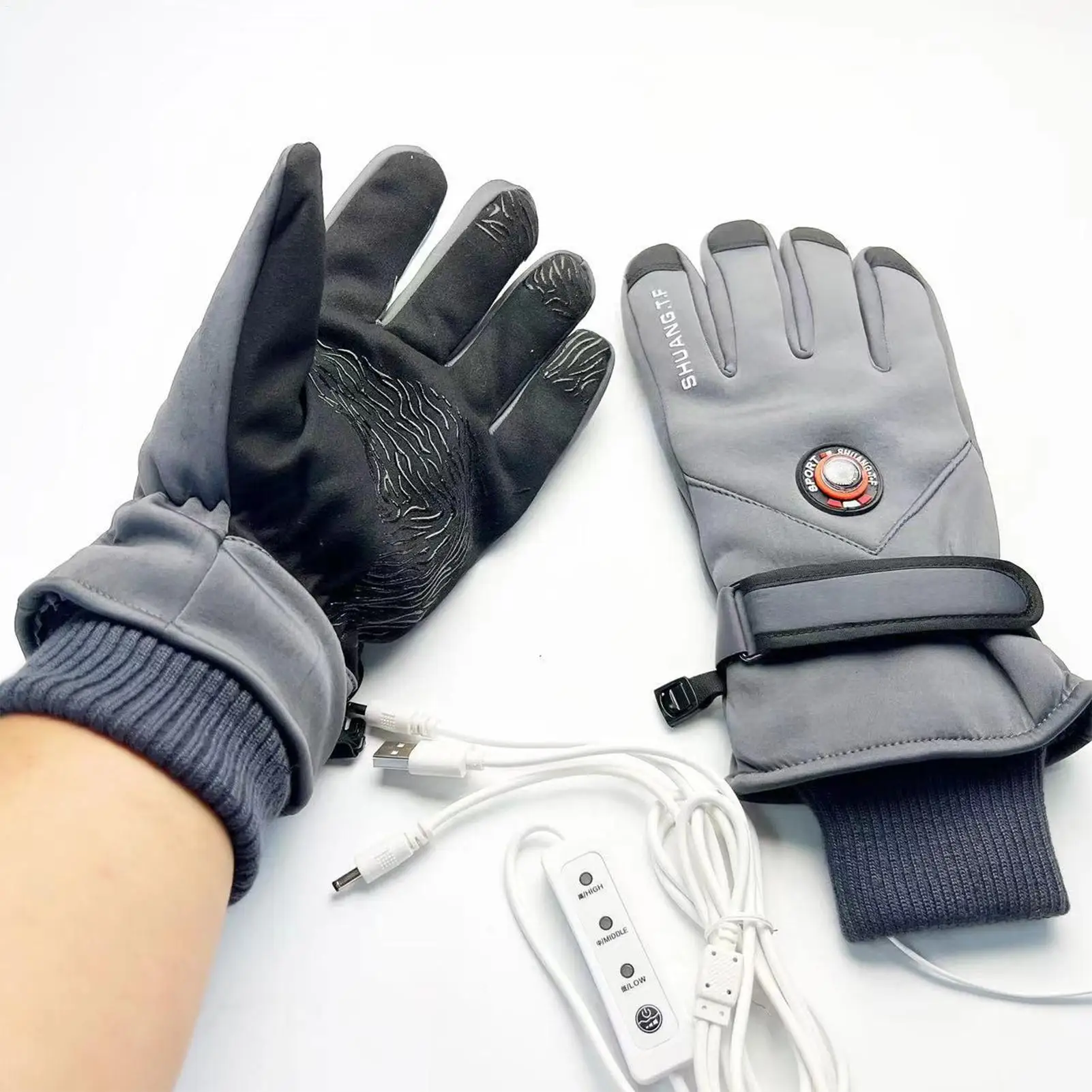 Heated Gloves Heating Mittens Touchscreen USB Heated Gloves For Men Women Outdoor Activities Sports Cycling Skiing Motorcycle