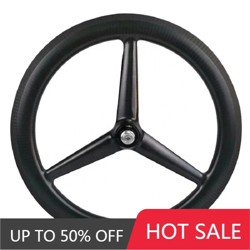 STLF Wholesale 26er Carbon Fatbike Wheel 3 Spokes 90mm Clincher Wheel Fat Bike Tri-spoke 26inch Snow Bicycle Wheels