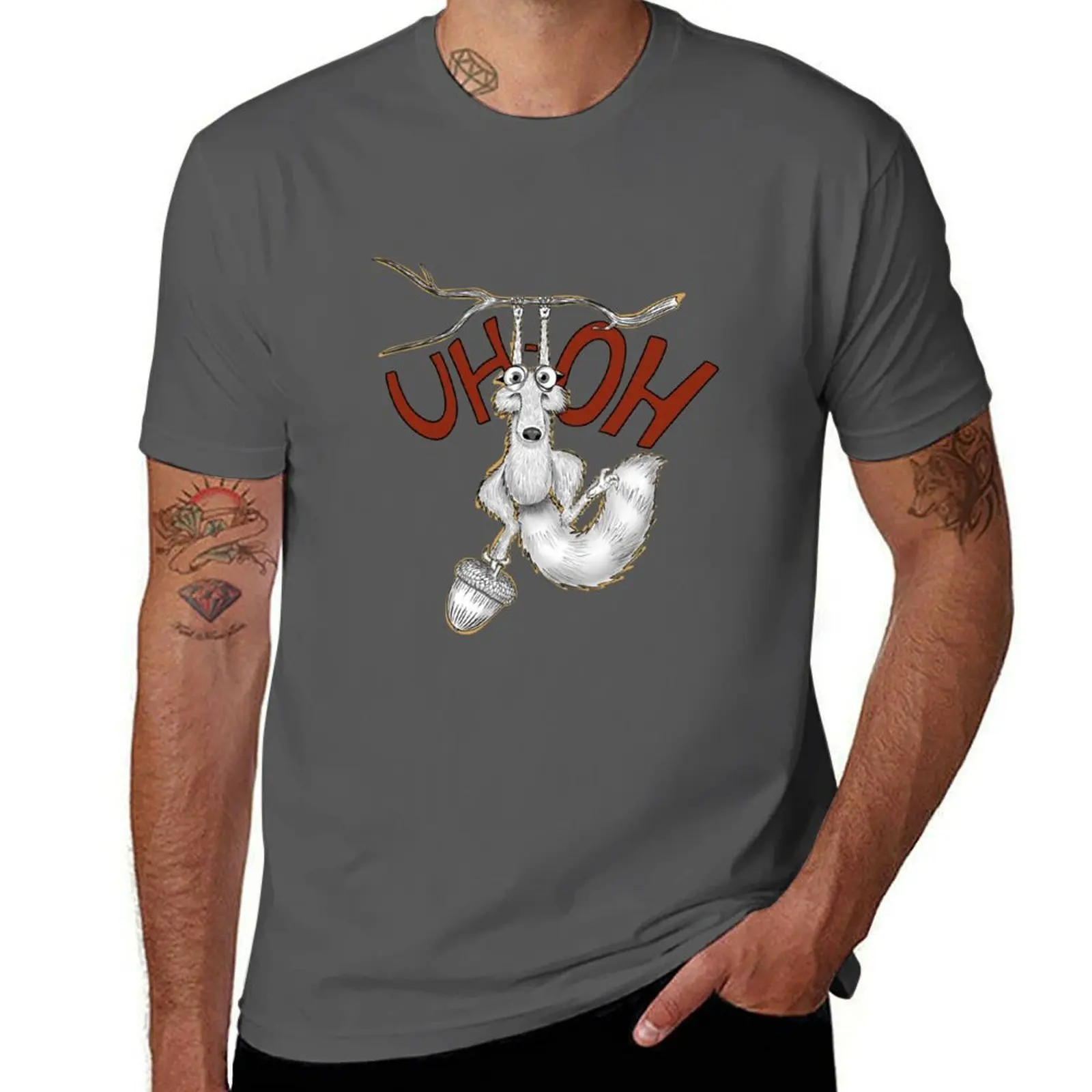 

Scrat from Ice Age Uh-Oh Squirrel’s Nutty T-Shirt t shirt custom print funny t shirts cotton T-Shirt