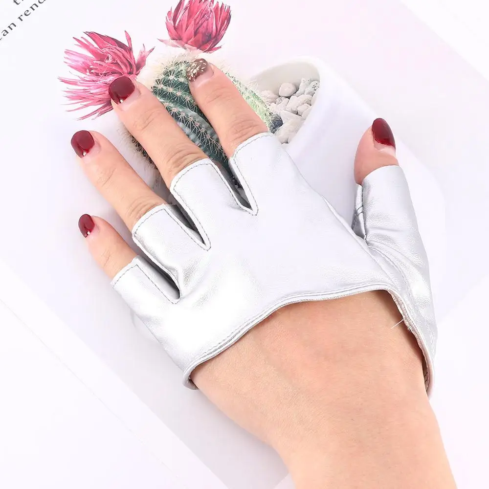 1 Pair Clothing Accessories PU Leather Half Finger Pole Dance Half Palm Fingerless Gloves