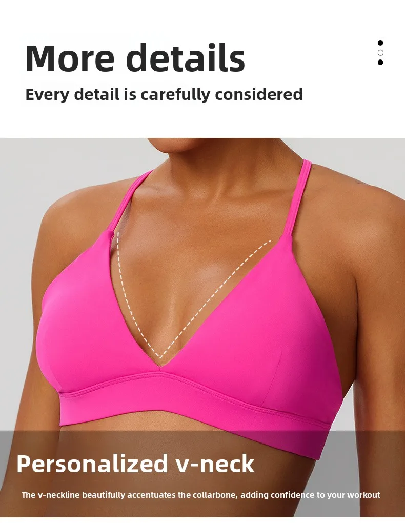 Tight Yoga Bra Women's Camisole Beautiful Back No Steel Ring Sports Bra Quick Drying Running Yoga Clothes Fitness Chest Pads