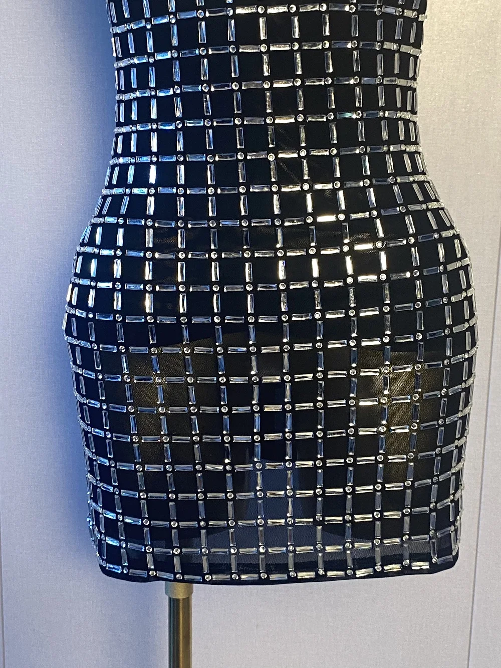 New Women Sexy Strapless Backless Beading Black Midi Bodycon Dress 2025 Elegant Evening Club Luxury Birthday Party Dresses