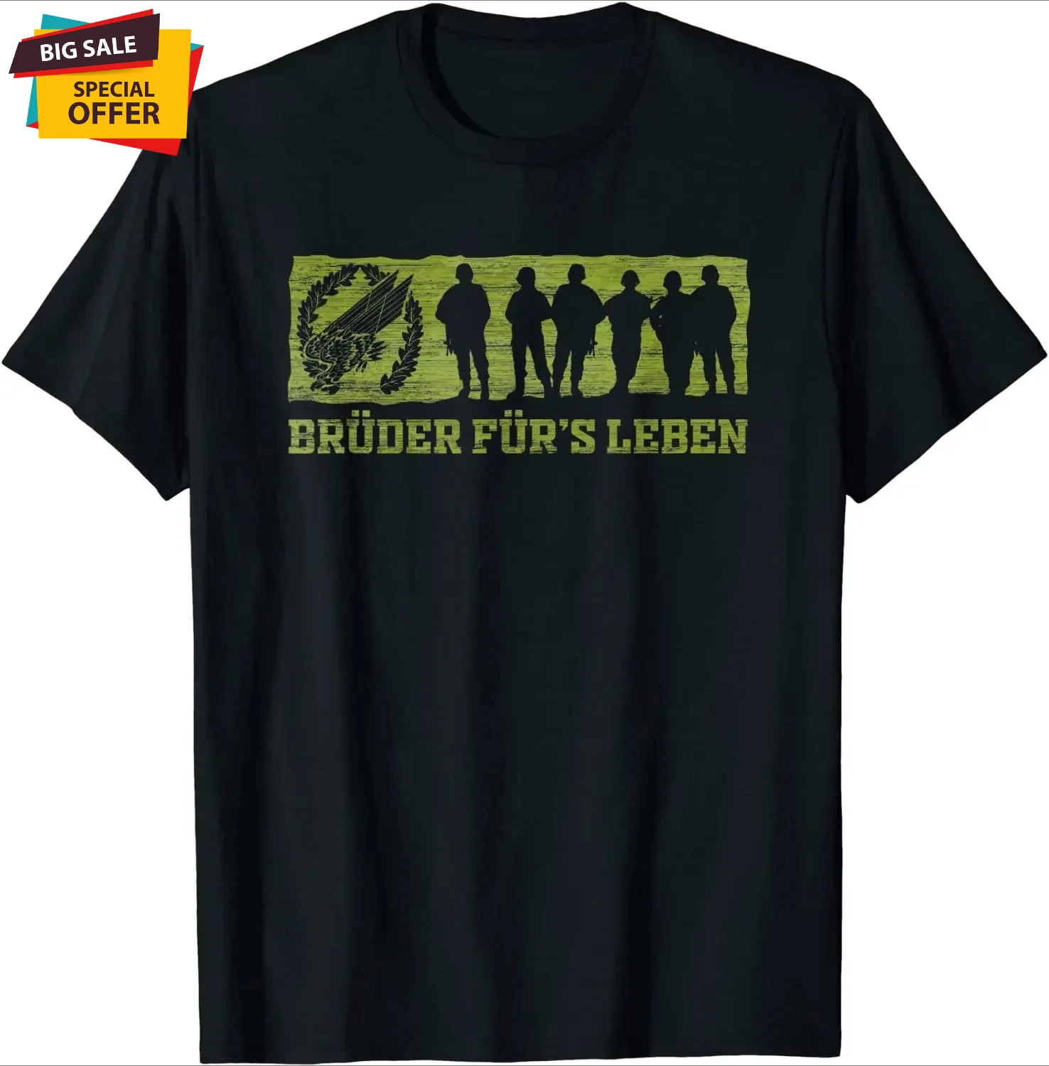 

Brothers for Life Bundeswehr Paratroopers Soldier Gift T Shirt. Short Sleeve 100% Cotton Casual T-shirts Loose Top Size S-3XL
