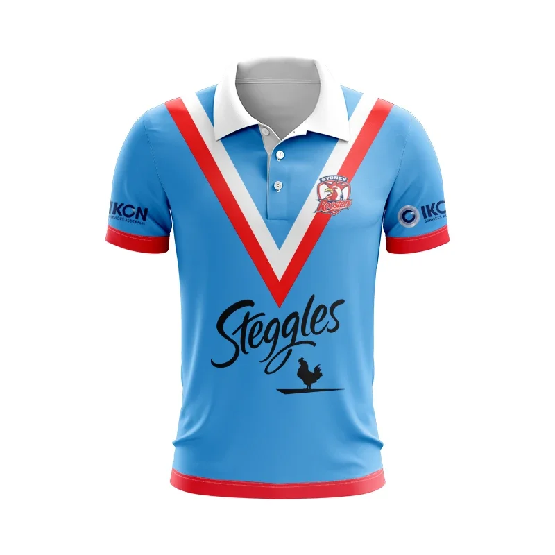 

2024 SYDNEY ROOSTERS MENS WARTIME RUGBY POLO SHIRT JERSEY size S--5XL ( Print name and number )