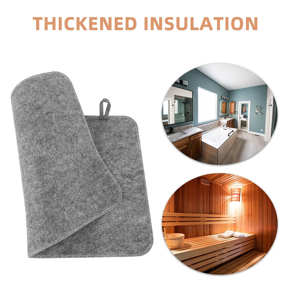 2 Pcs Sauna Mat Absorbent Bath Waterproof Cushion Steam Room Accessories Seat Felt Bench Protector Pad Spa