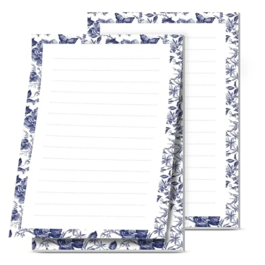 

2 Pack Lined Sticky Notes 4x6 in, Cute Self-Stick Notepads with Lines, Large Memo Pads Strong Adhesive for Office, Home