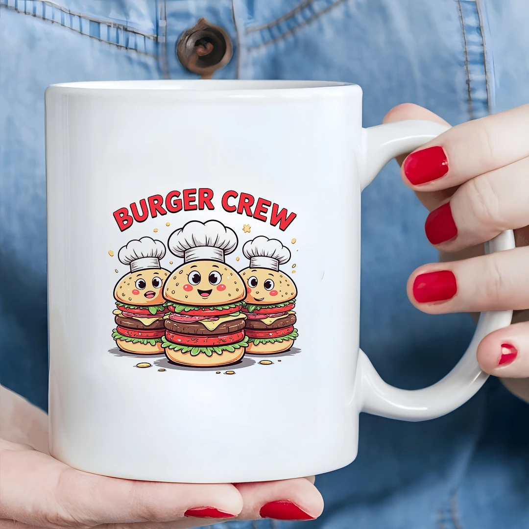 

Cartoon Burger 11OZ Creative Cartoon Mug Kids Cold & Hot Beverage Cup Christmas Gift Family & Office Cup
