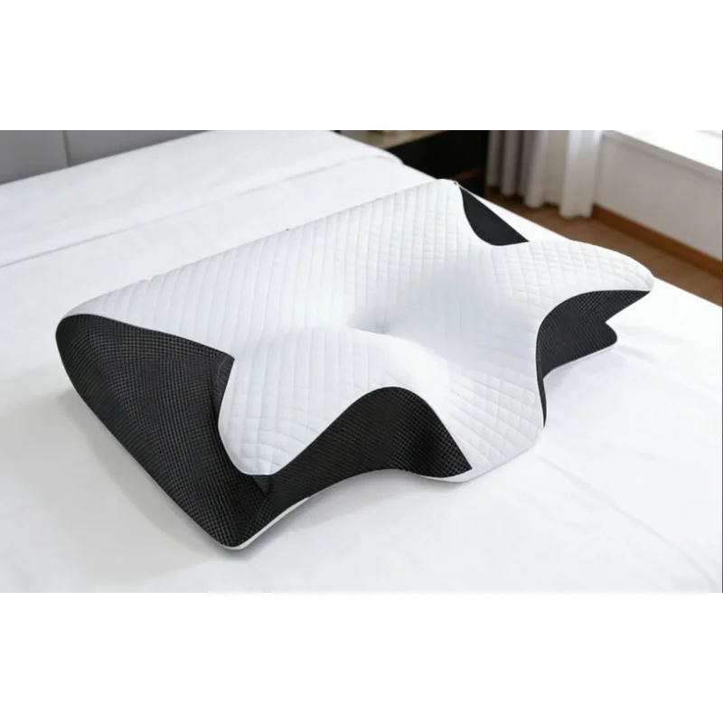 

Ортопедическая подушка из пены с эффектом памяти 2-в-1 для шеи, эргономичная контурная подушка для снятия боли и поддержки шейного отдела позвоночника, 1 шт.