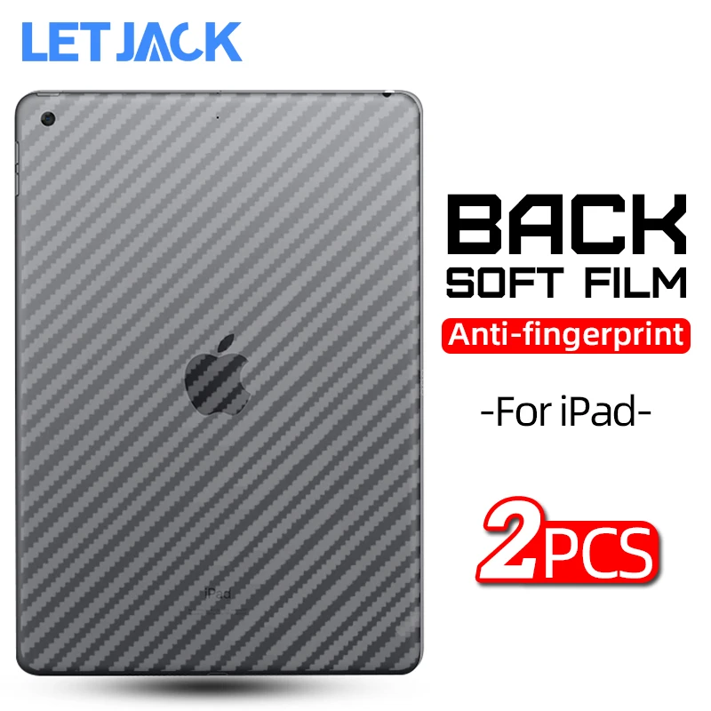 2Pcs Matte Back Protective Film For Apple iPad 9 8 7 6 5 Air 5 4 3 2 3D Carbon Fiber Soft Film iPad Pro 11 10.5 10.2 Mini 6 5 4